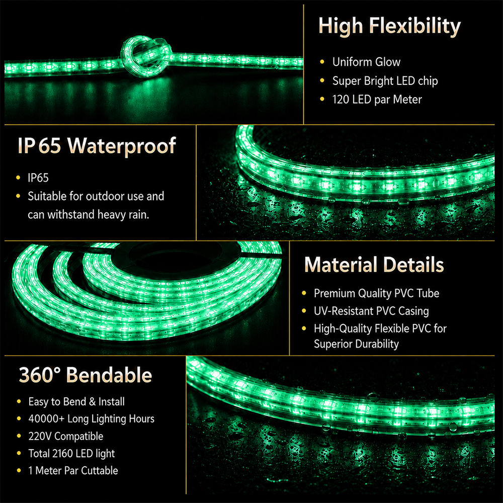 MP Premium LED Rope Light - Green