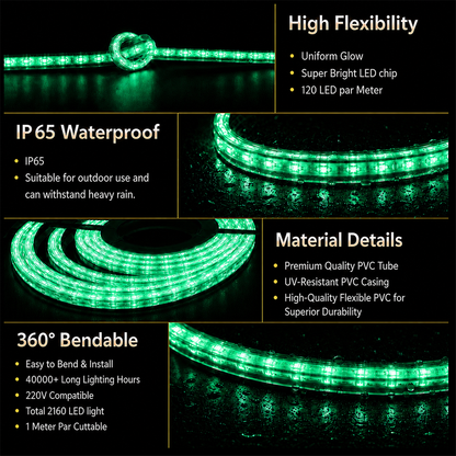 MP Premium LED Rope Light - Green