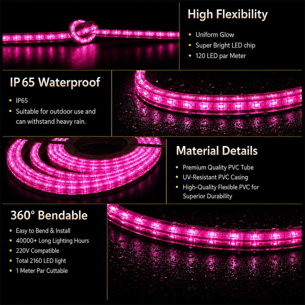 MP Premium LED Rope Light - Pink
