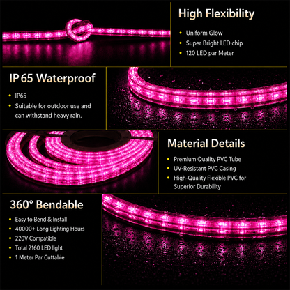 MP Premium LED Rope Light - Pink
